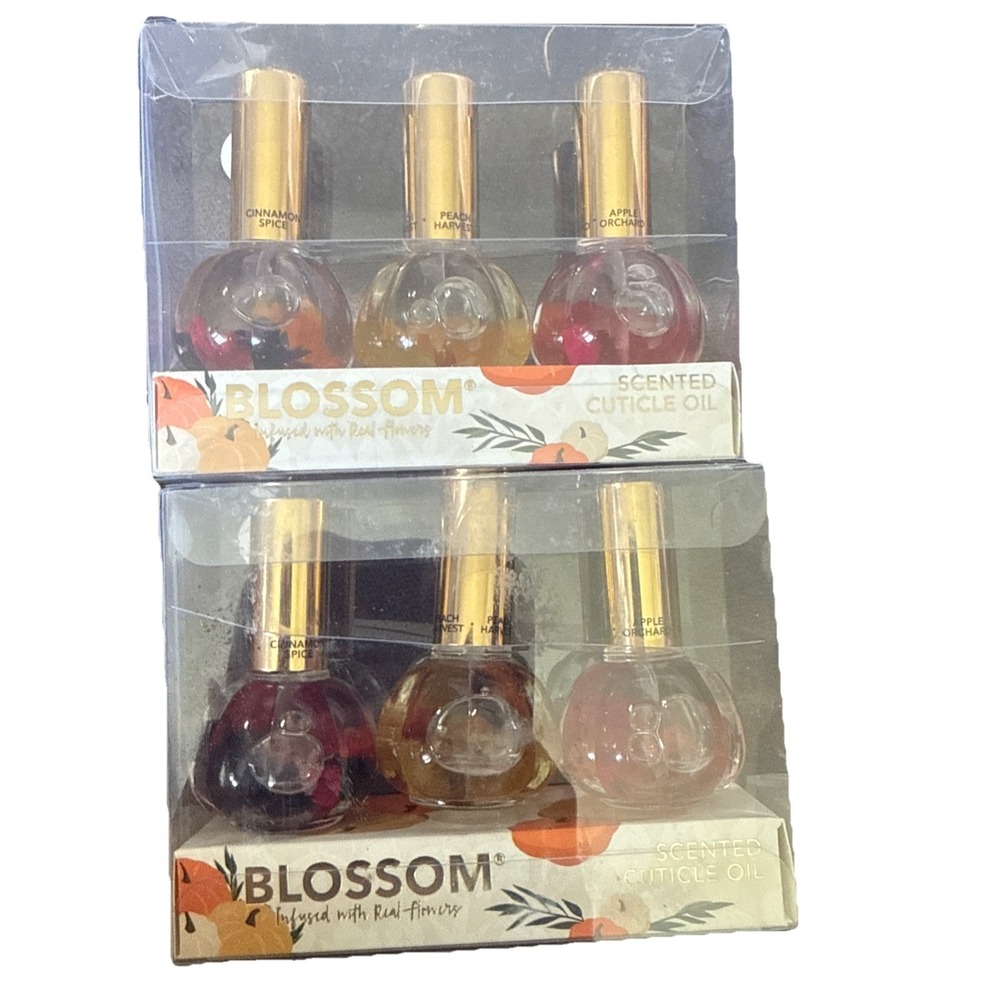 Blossom Scented Cuticle Oil Infused with Real Flowers Apple,‎ Cinnamon, Peach